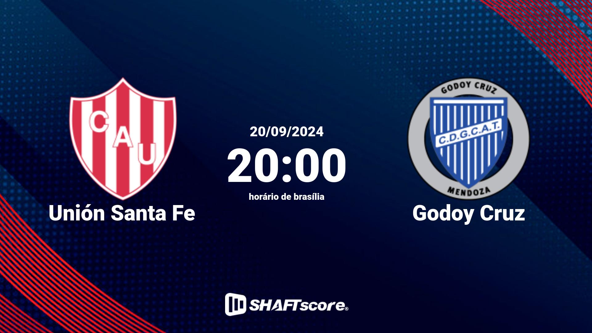 Estatísticas do jogo Unión Santa Fe vs Godoy Cruz 20.09 20:00