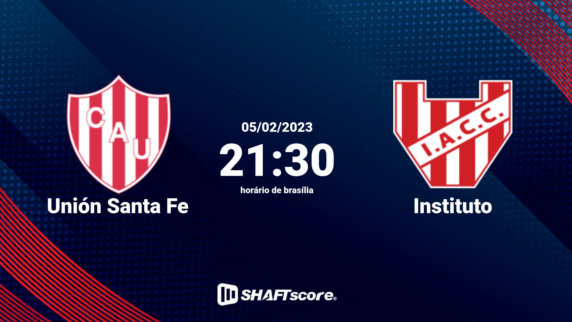 Estatísticas do jogo Unión Santa Fe vs Instituto 05.02 21:30