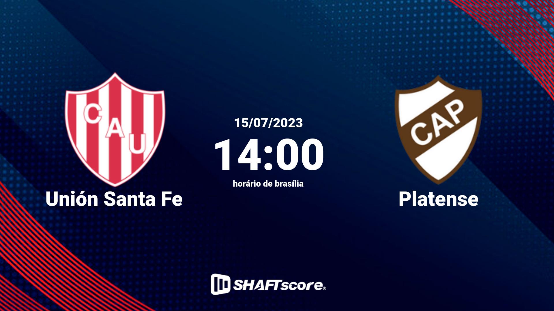 Estatísticas do jogo Unión Santa Fe vs Platense 15.07 14:00