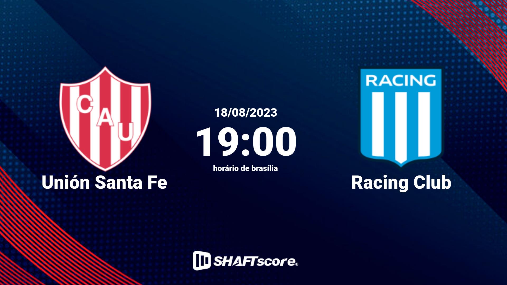 Estatísticas do jogo Unión Santa Fe vs Racing Club 18.08 19:00