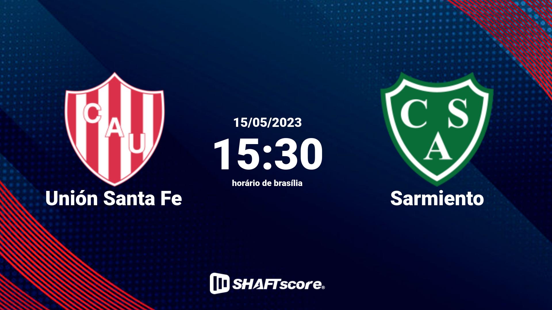 Estatísticas do jogo Unión Santa Fe vs Sarmiento 15.05 15:30