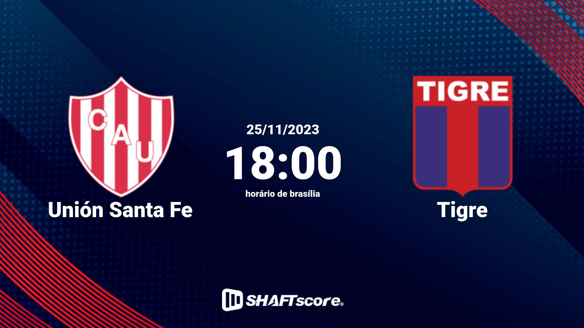 Estatísticas do jogo Unión Santa Fe vs Tigre 25.11 18:00