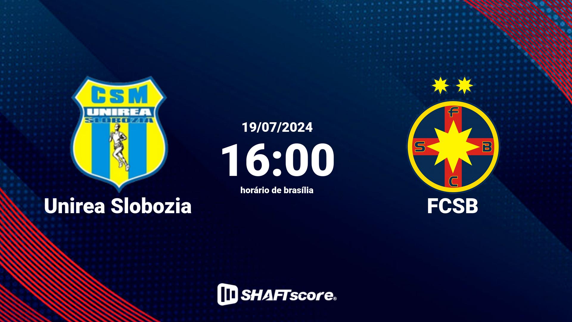 Estatísticas do jogo Unirea Slobozia vs FCSB 19.07 16:00