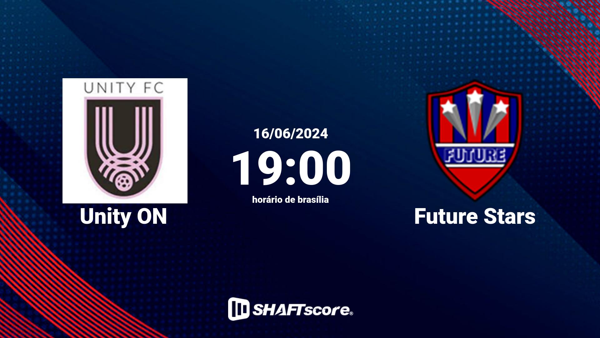 Estatísticas do jogo Unity ON vs Future Stars 16.06 19:00