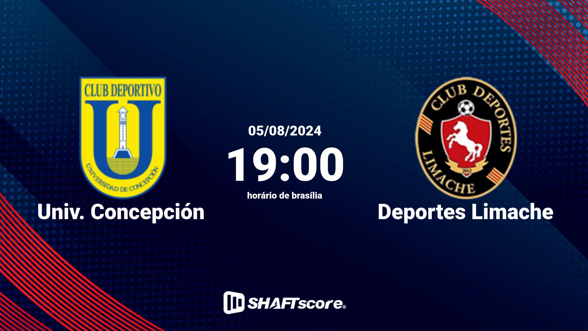 Estatísticas do jogo Univ. Concepción vs Deportes Limache 05.08 19:00