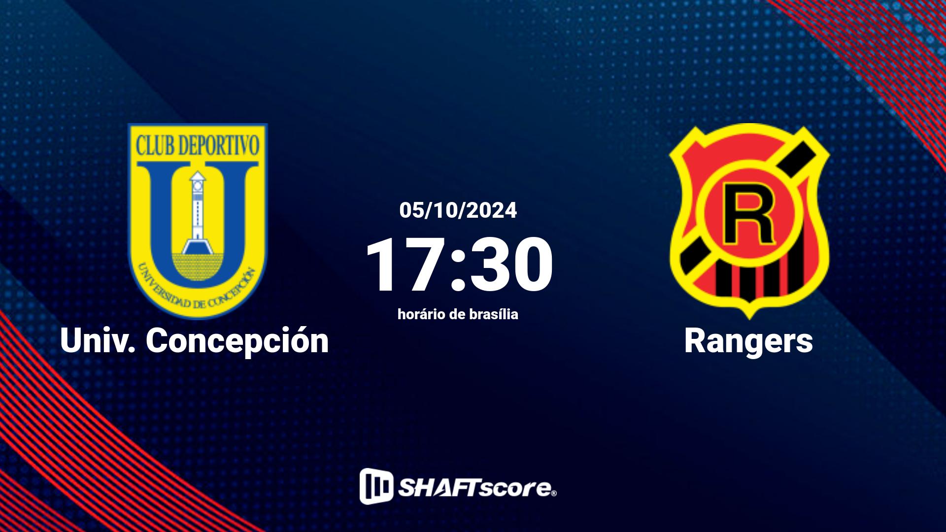 Estatísticas do jogo Univ. Concepción vs Rangers 05.10 17:30