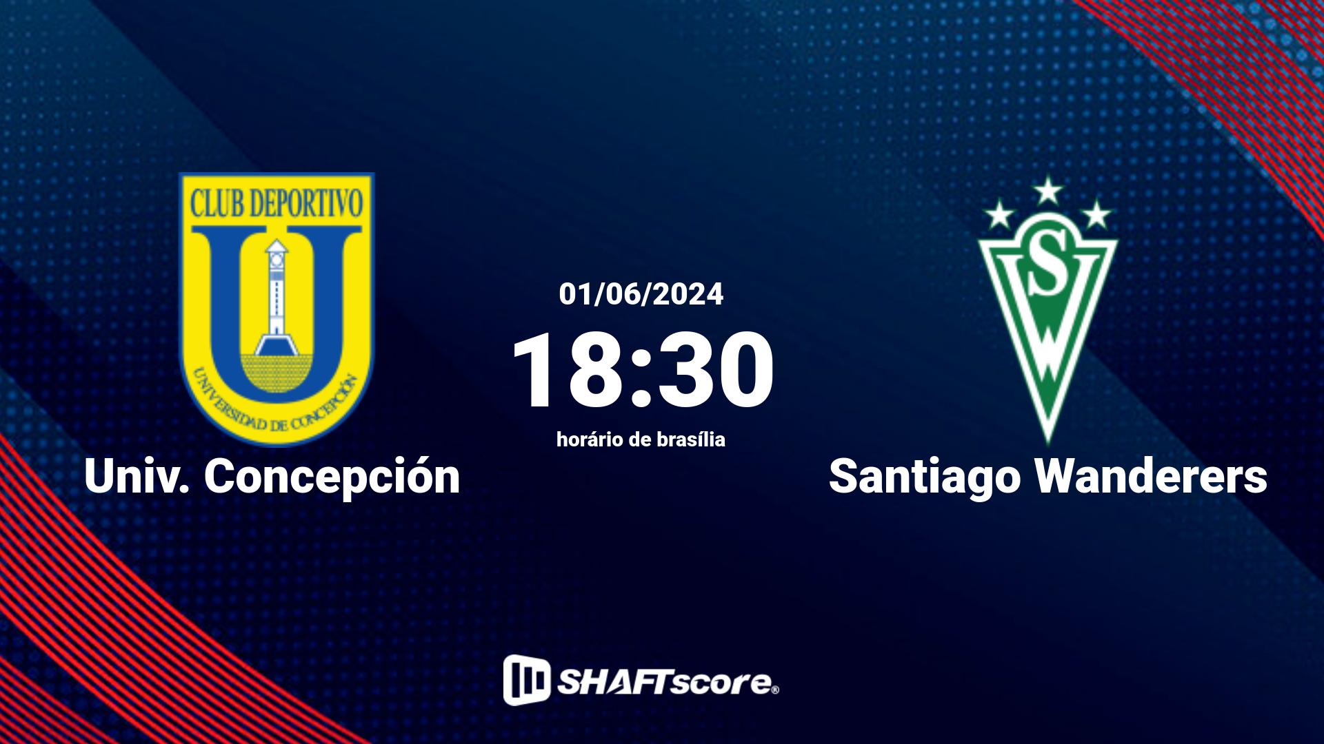 Estatísticas do jogo Univ. Concepción vs Santiago Wanderers 01.06 18:30