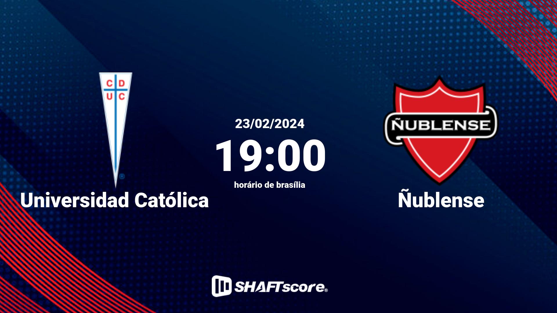 Estatísticas do jogo Universidad Católica vs Ñublense 23.02 19:00