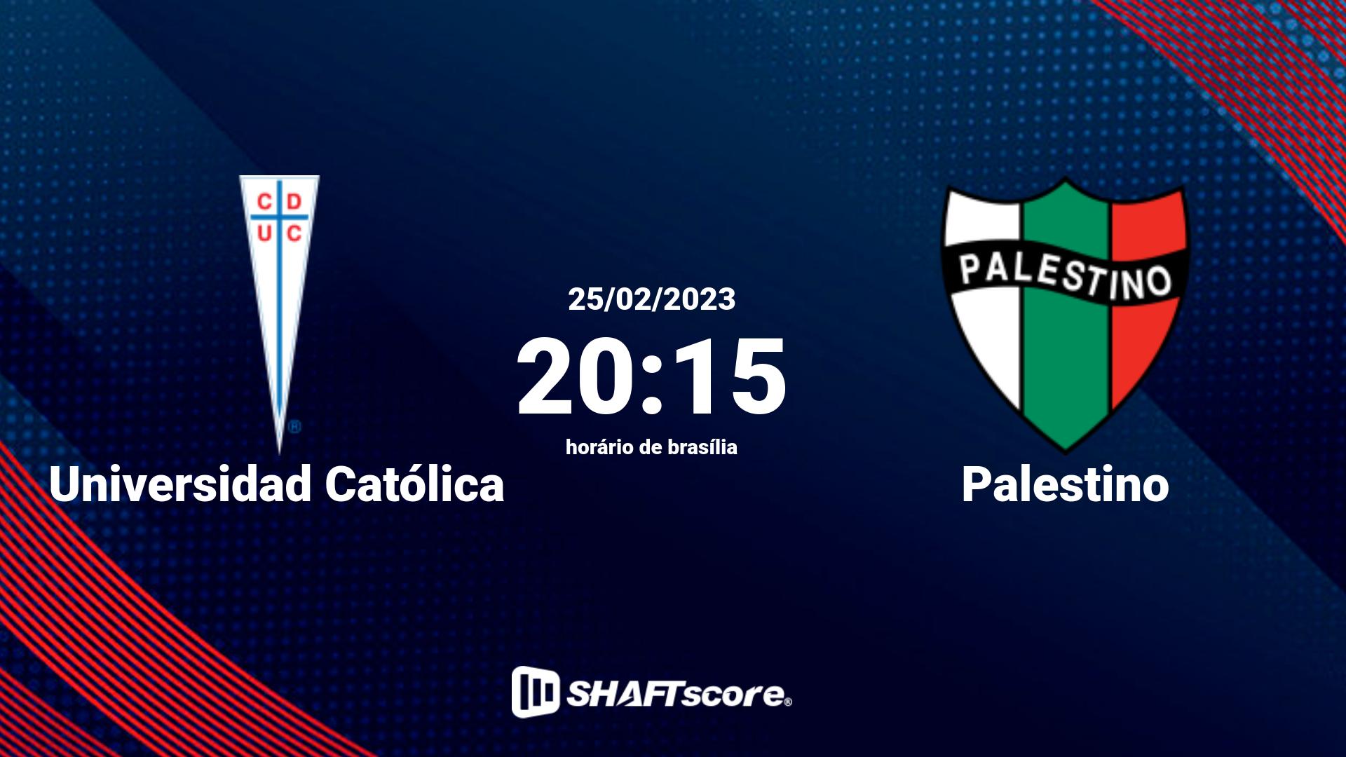 Estatísticas do jogo Universidad Católica vs Palestino 25.02 20:15