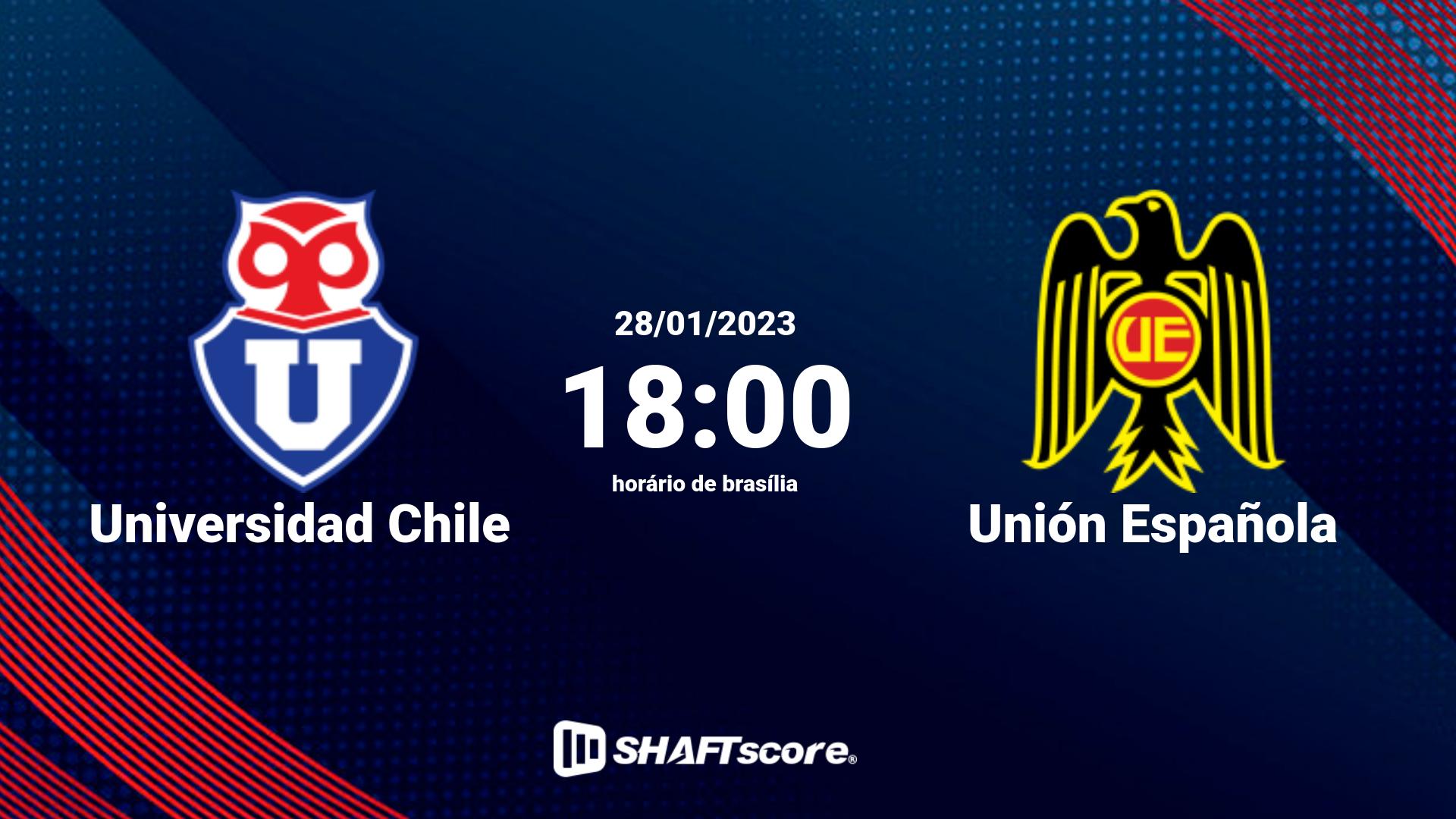 Estatísticas do jogo Universidad Chile vs Unión Española 28.01 18:00