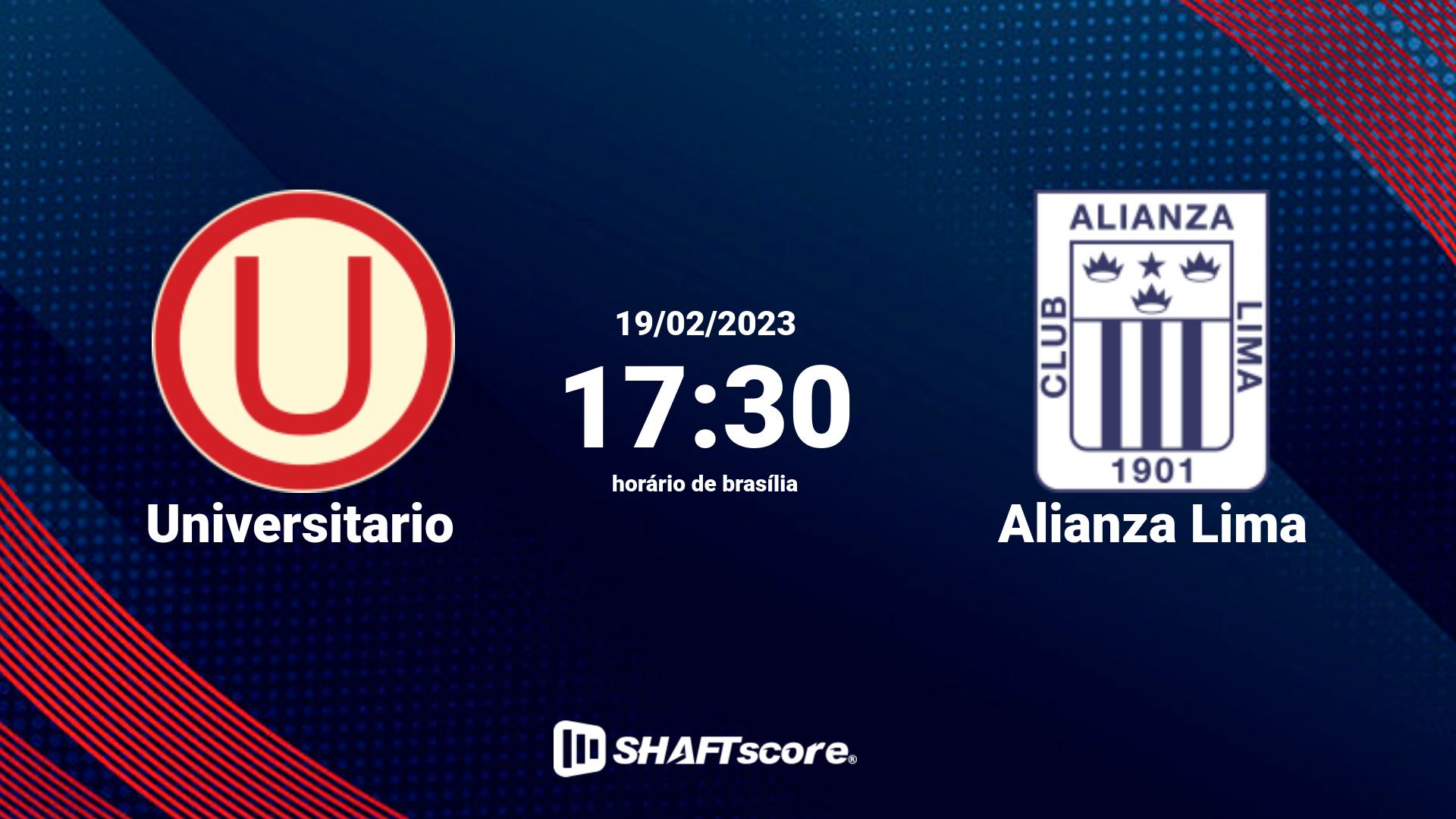 Estatísticas do jogo Universitario vs Alianza Lima 19.02 17:30