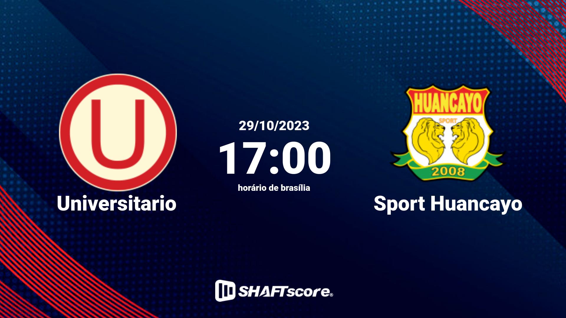 Estatísticas do jogo Universitario vs Sport Huancayo 29.10 17:00