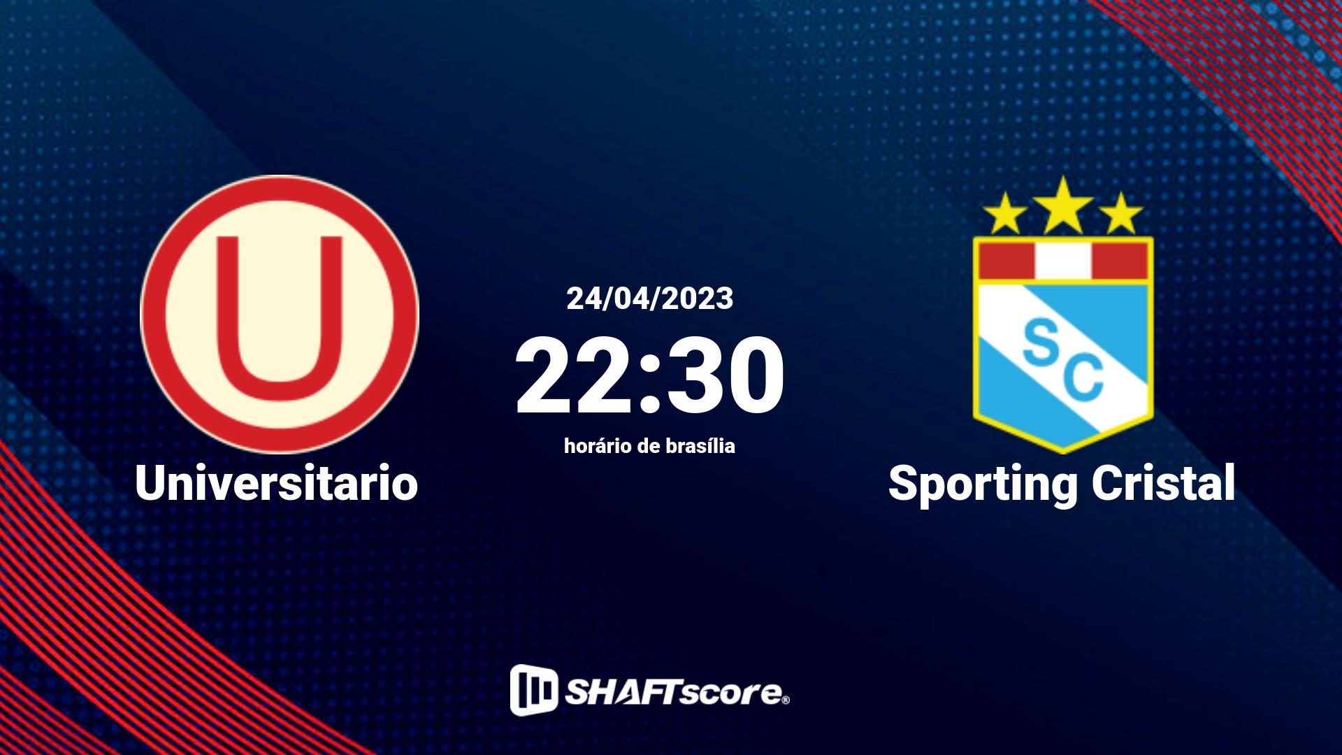 Estatísticas do jogo Universitario vs Sporting Cristal 24.04 22:30