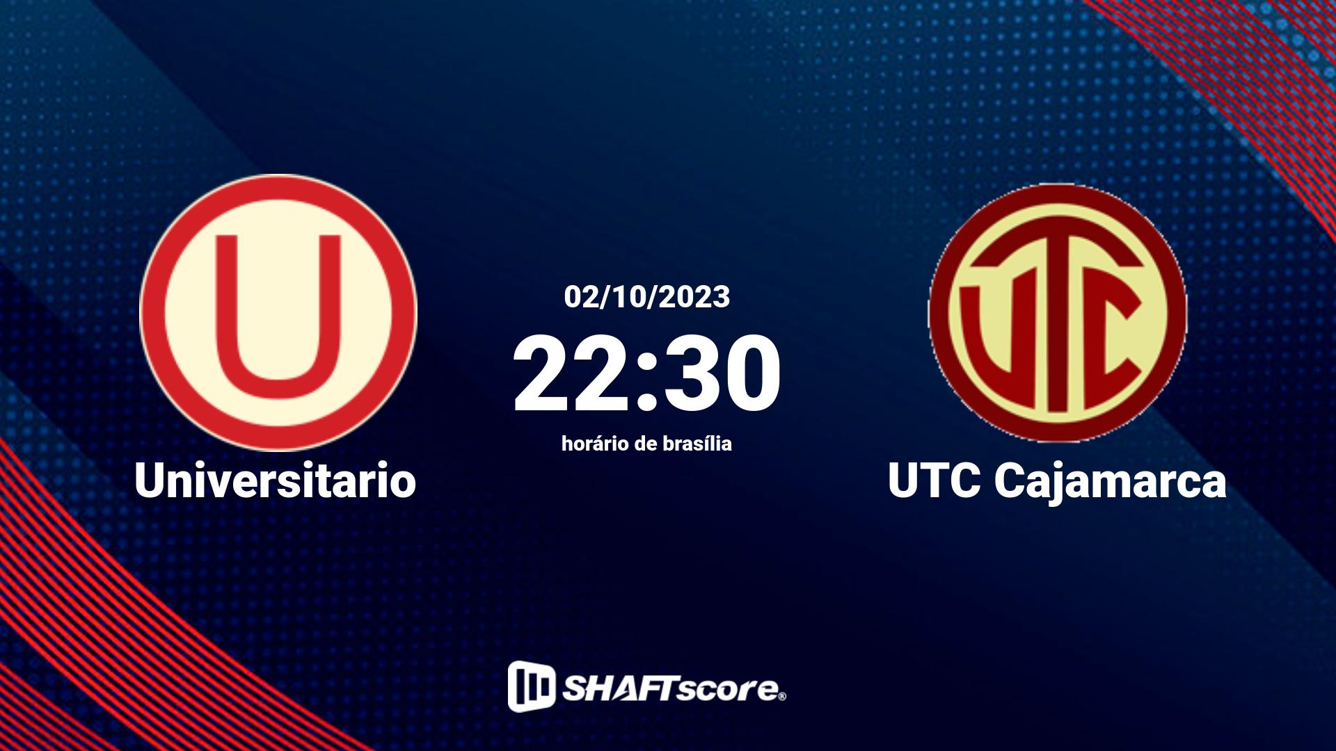 Estatísticas do jogo Universitario vs UTC Cajamarca 02.10 22:30