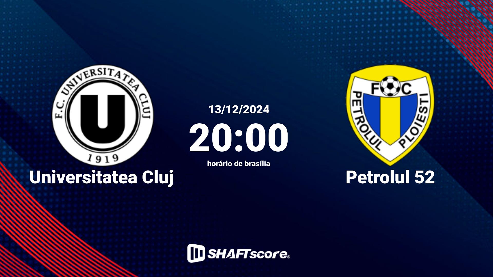 Estatísticas do jogo Universitatea Cluj vs Petrolul 52 13.12 20:00