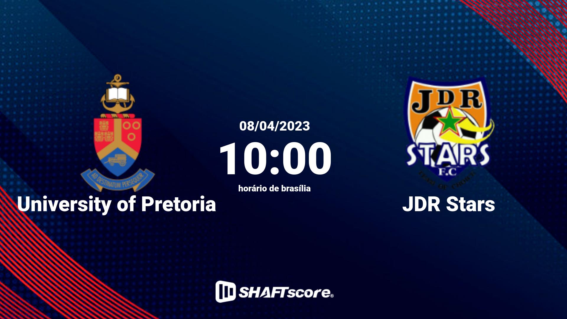 Estatísticas do jogo University of Pretoria vs JDR Stars 08.04 10:00