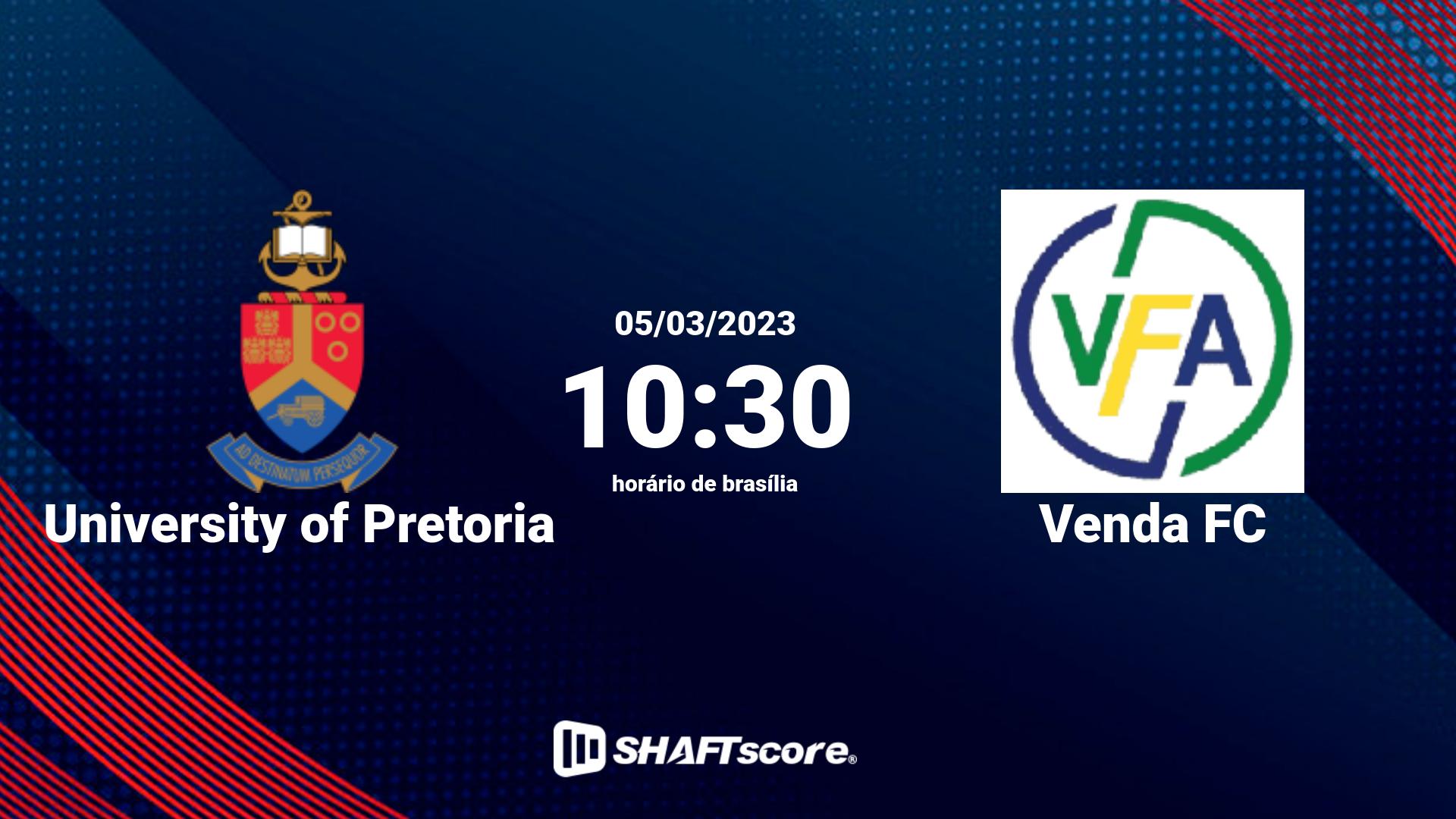 Estatísticas do jogo University of Pretoria vs Venda FC 05.03 10:30