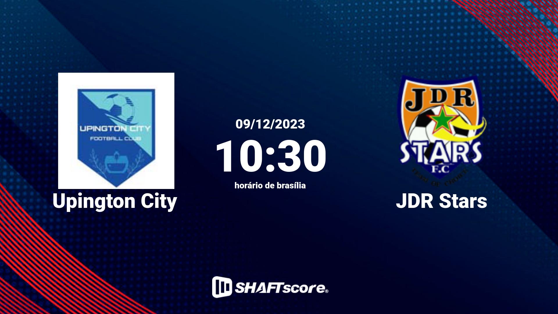 Estatísticas do jogo Upington City vs JDR Stars 09.12 10:30