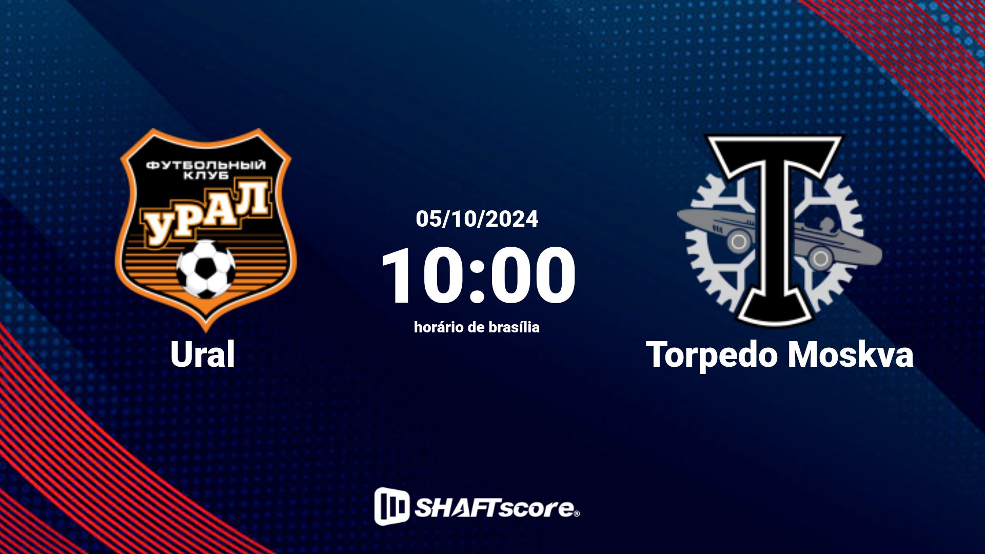 Estatísticas do jogo Ural vs Torpedo Moskva 05.10 10:00