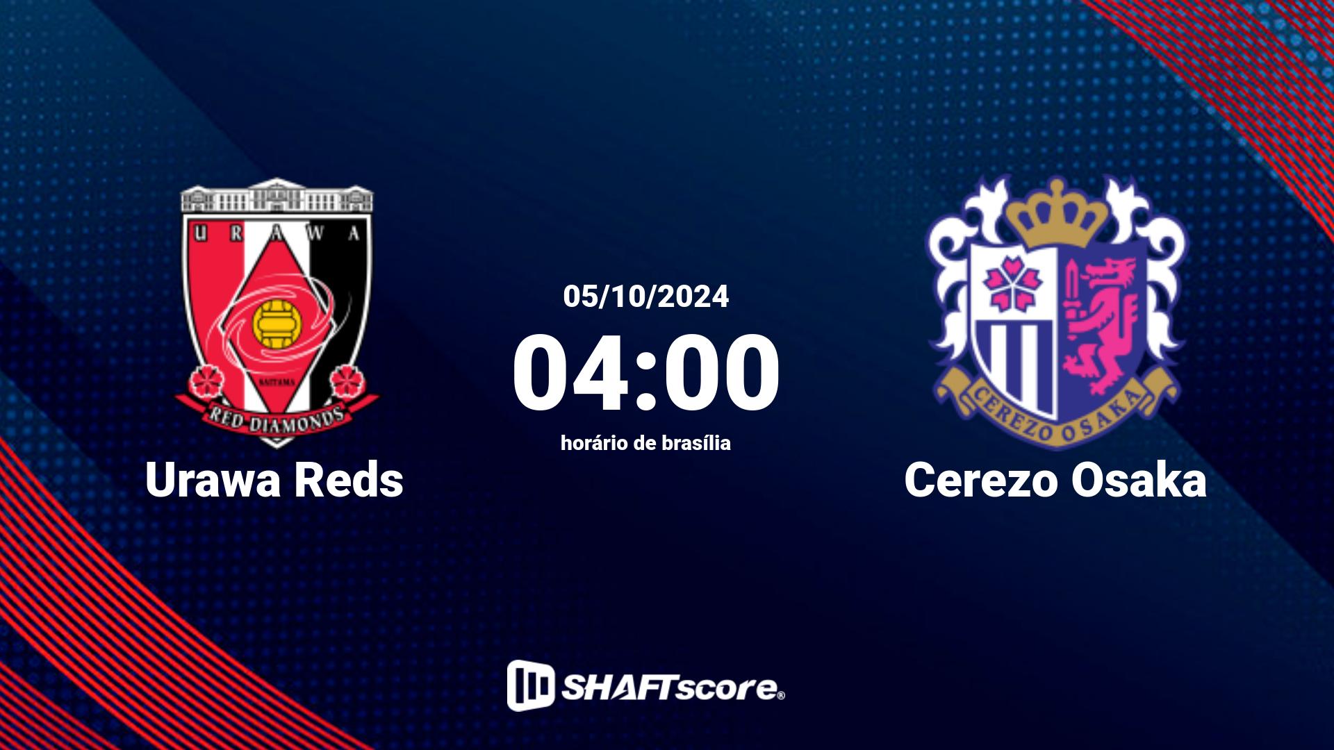 Estatísticas do jogo Urawa Reds vs Cerezo Osaka 05.10 04:00