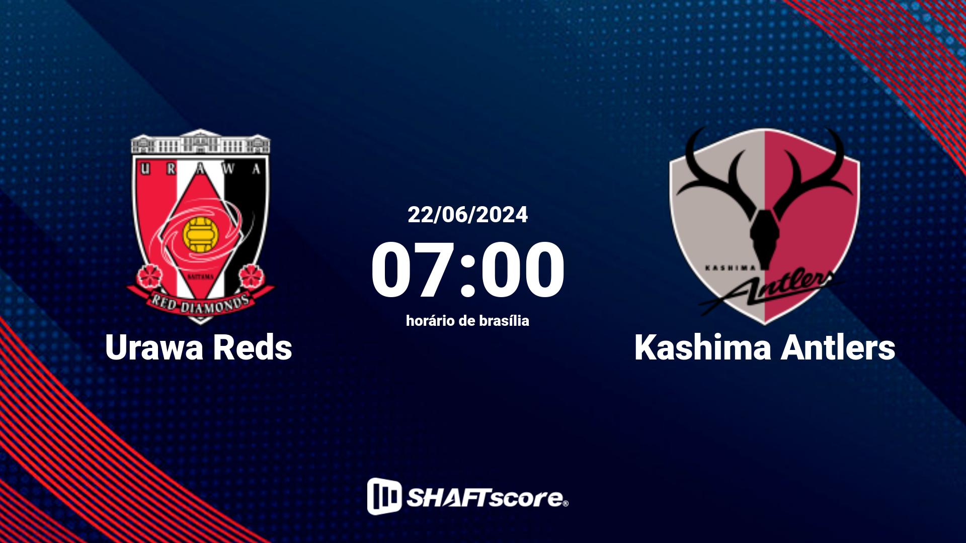 Estatísticas do jogo Urawa Reds vs Kashima Antlers 22.06 07:00