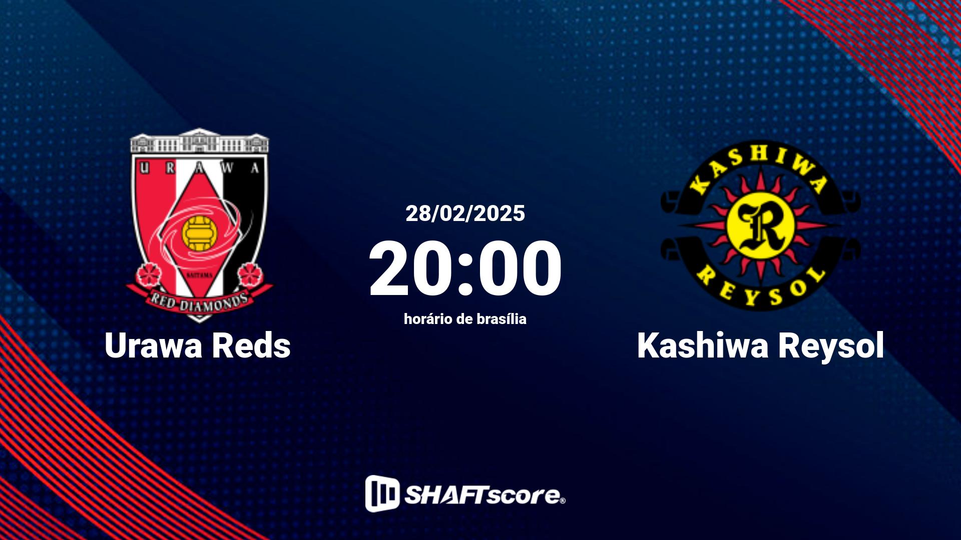 Estatísticas do jogo Urawa Reds vs Kashiwa Reysol 28.02 20:00