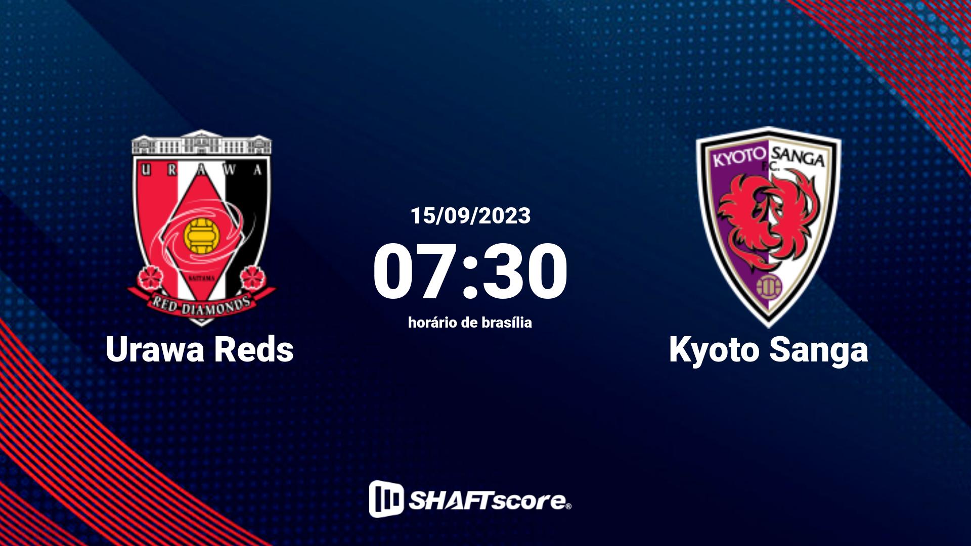 Estatísticas do jogo Urawa Reds vs Kyoto Sanga 15.09 07:30