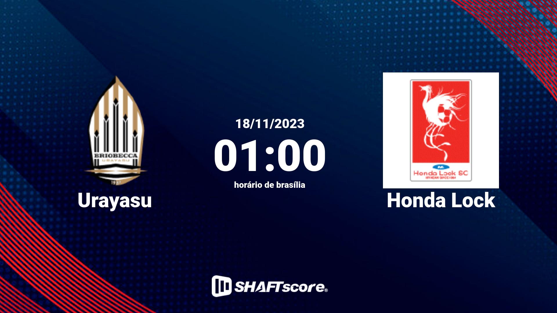 Estatísticas do jogo Urayasu vs Honda Lock 18.11 01:00