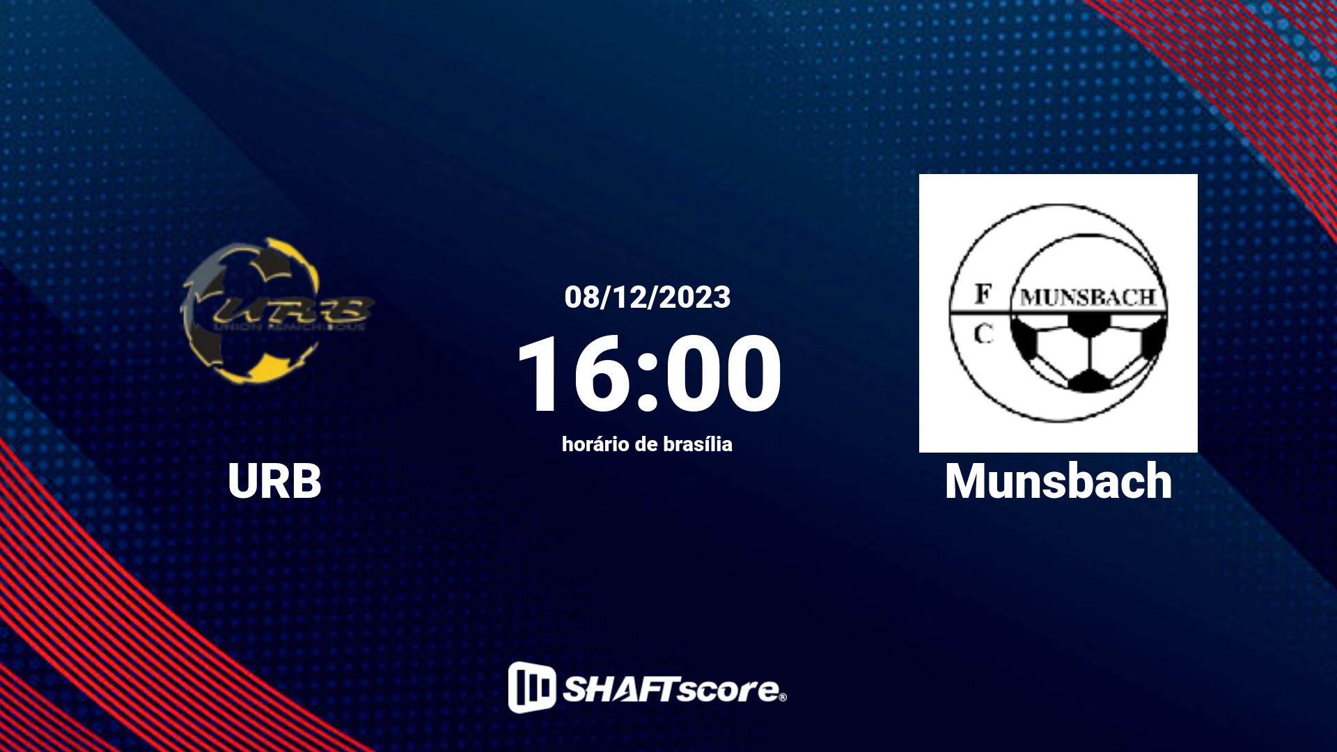 Estatísticas do jogo URB vs Munsbach 08.12 16:00