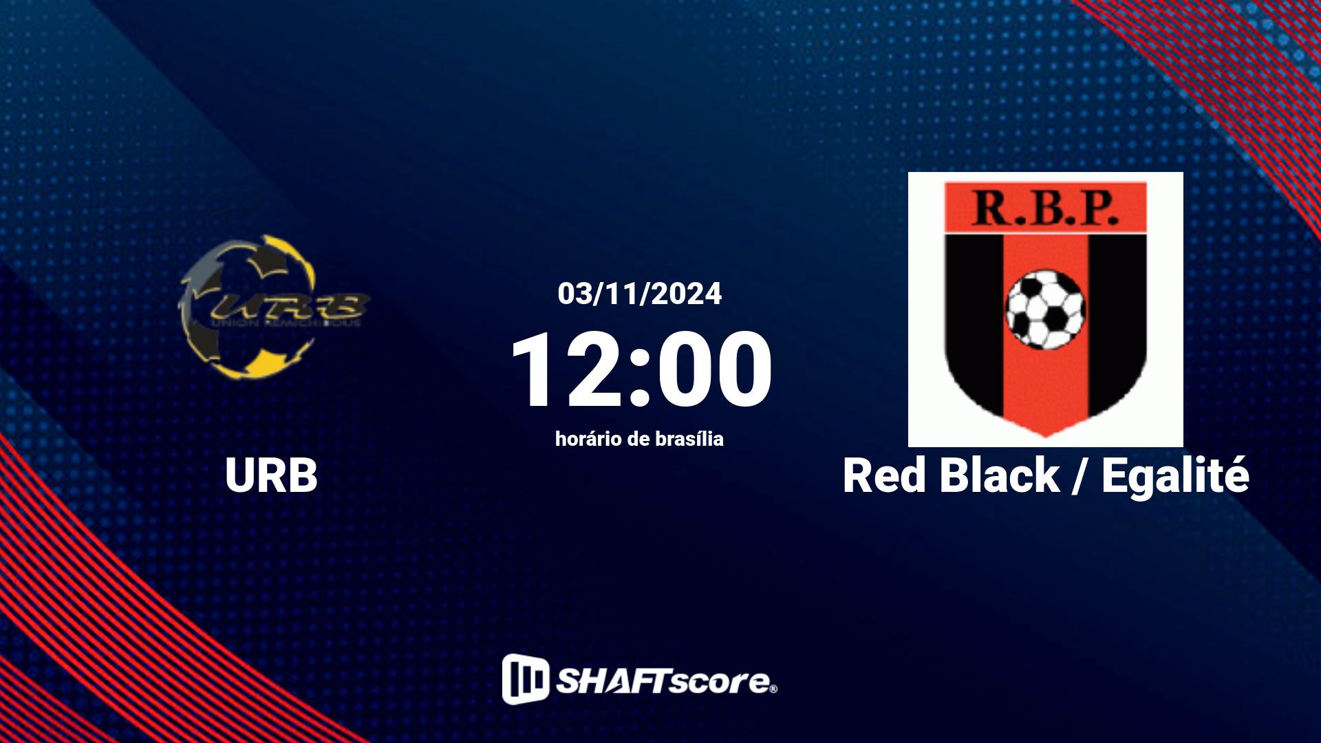 Estatísticas do jogo URB vs Red Black / Egalité 03.11 12:00