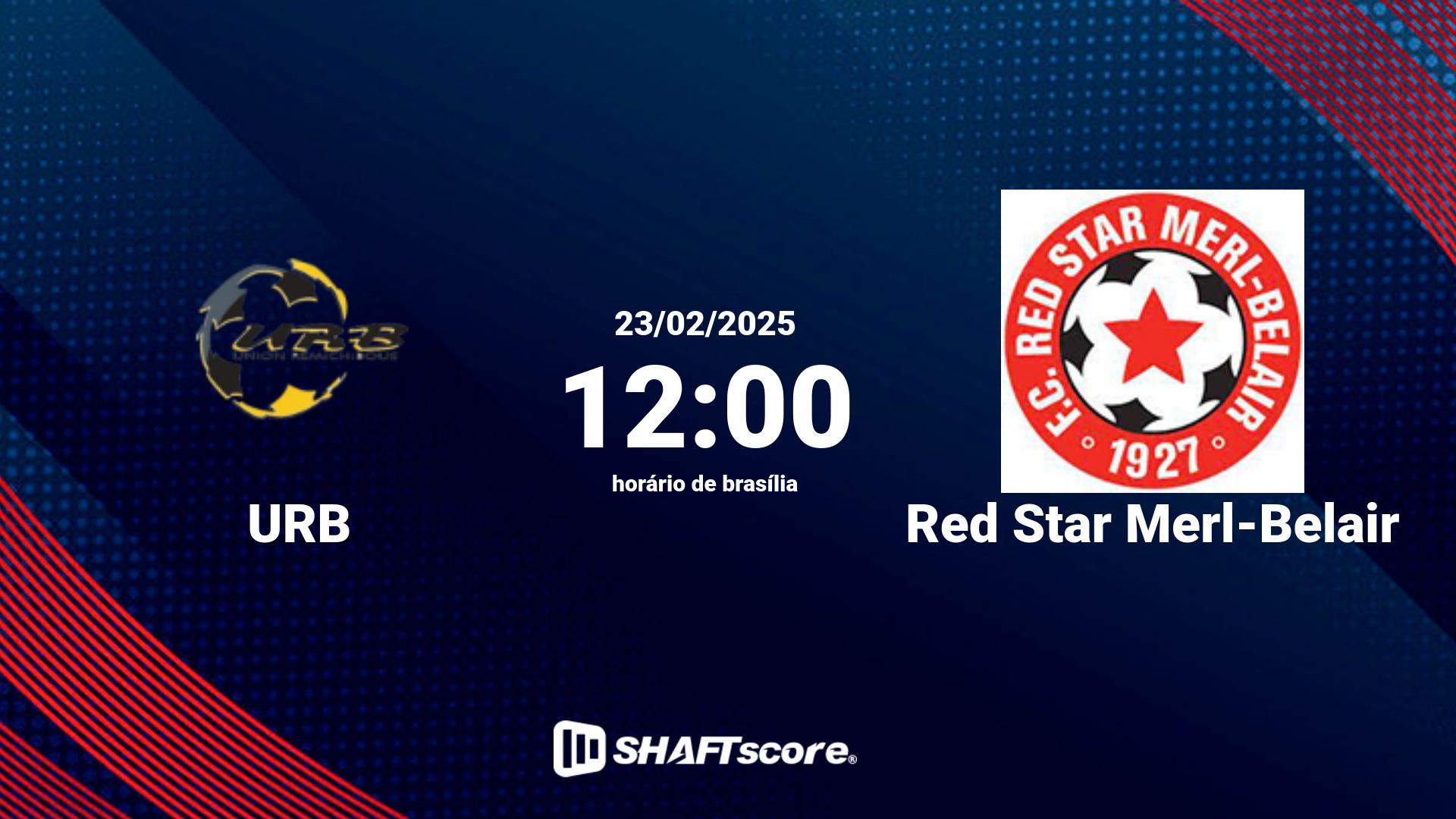 Estatísticas do jogo URB vs Red Star Merl-Belair 23.02 12:00