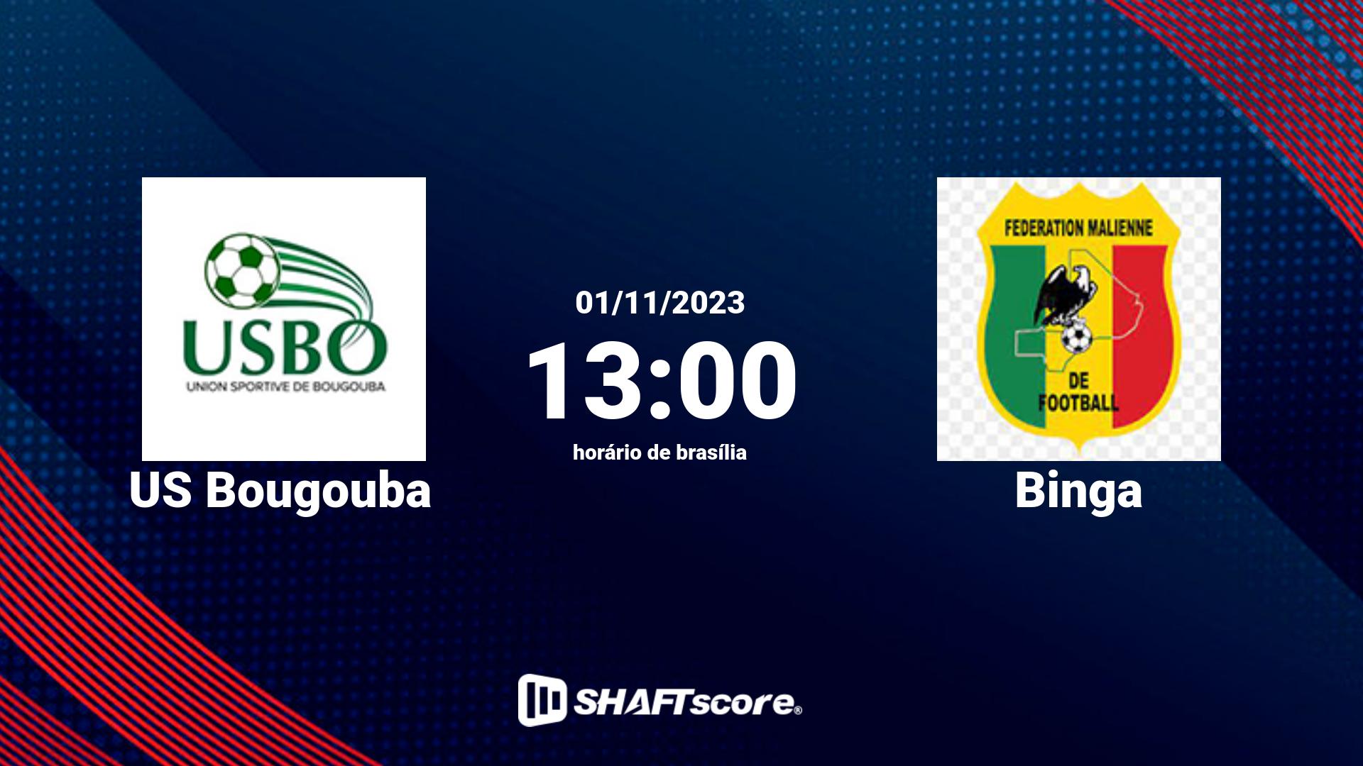 Estatísticas do jogo US Bougouba vs Binga 01.11 13:00