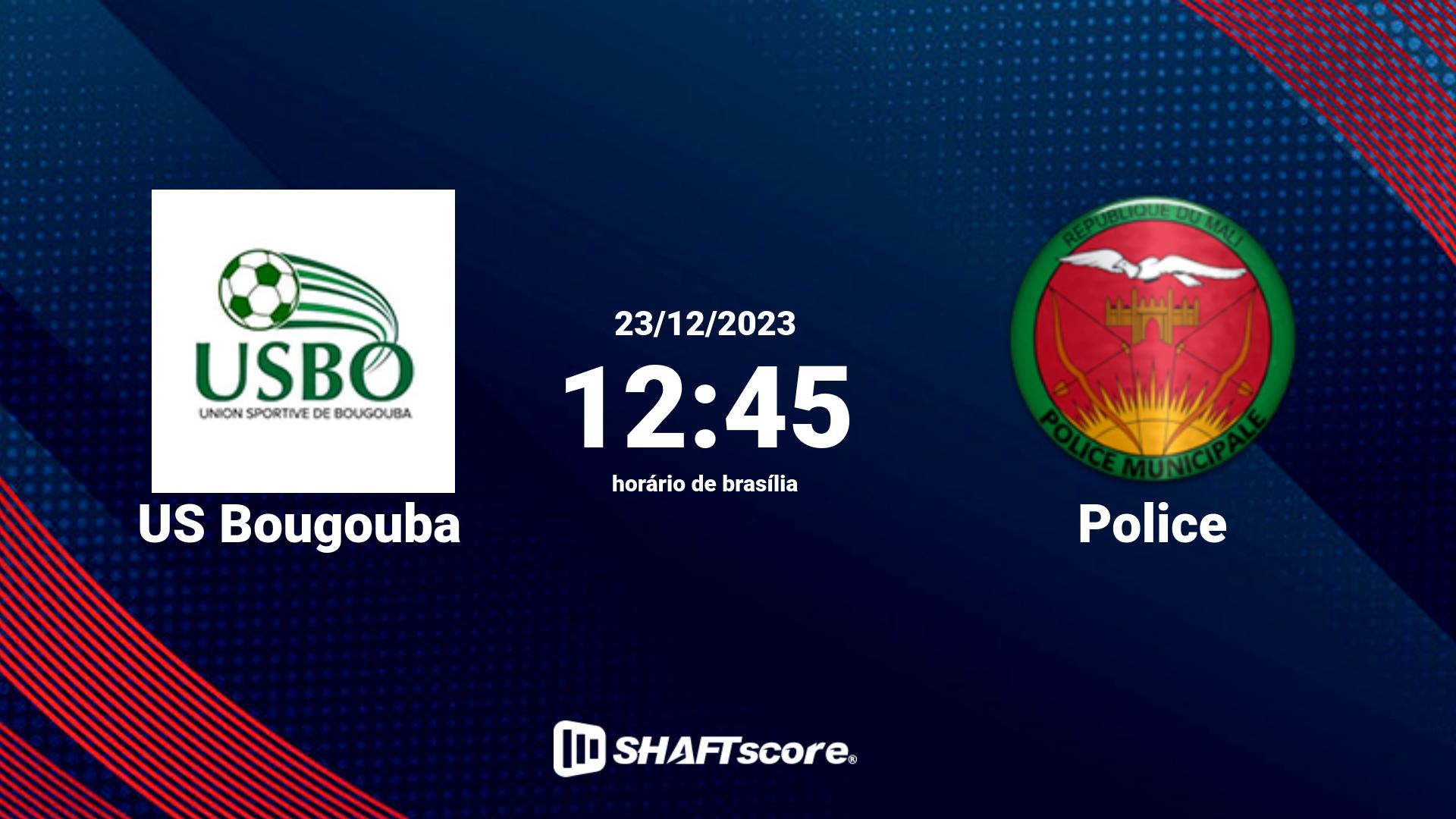 Estatísticas do jogo US Bougouba vs Police 23.12 12:45