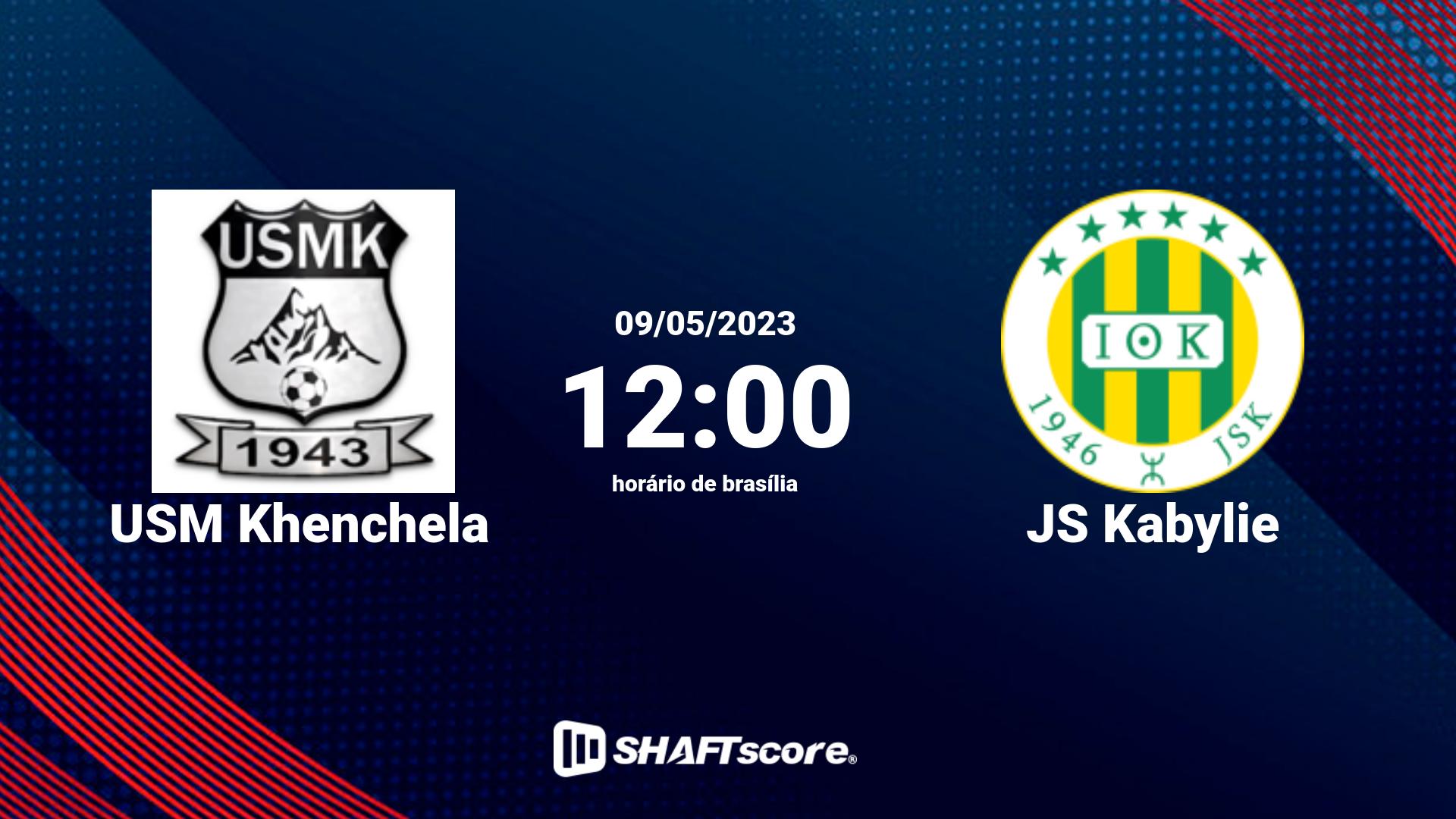 Estatísticas do jogo USM Khenchela vs JS Kabylie 09.05 12:00