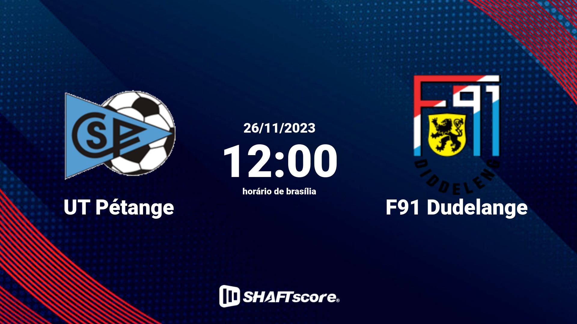 Estatísticas do jogo UT Pétange vs F91 Dudelange 26.11 12:00