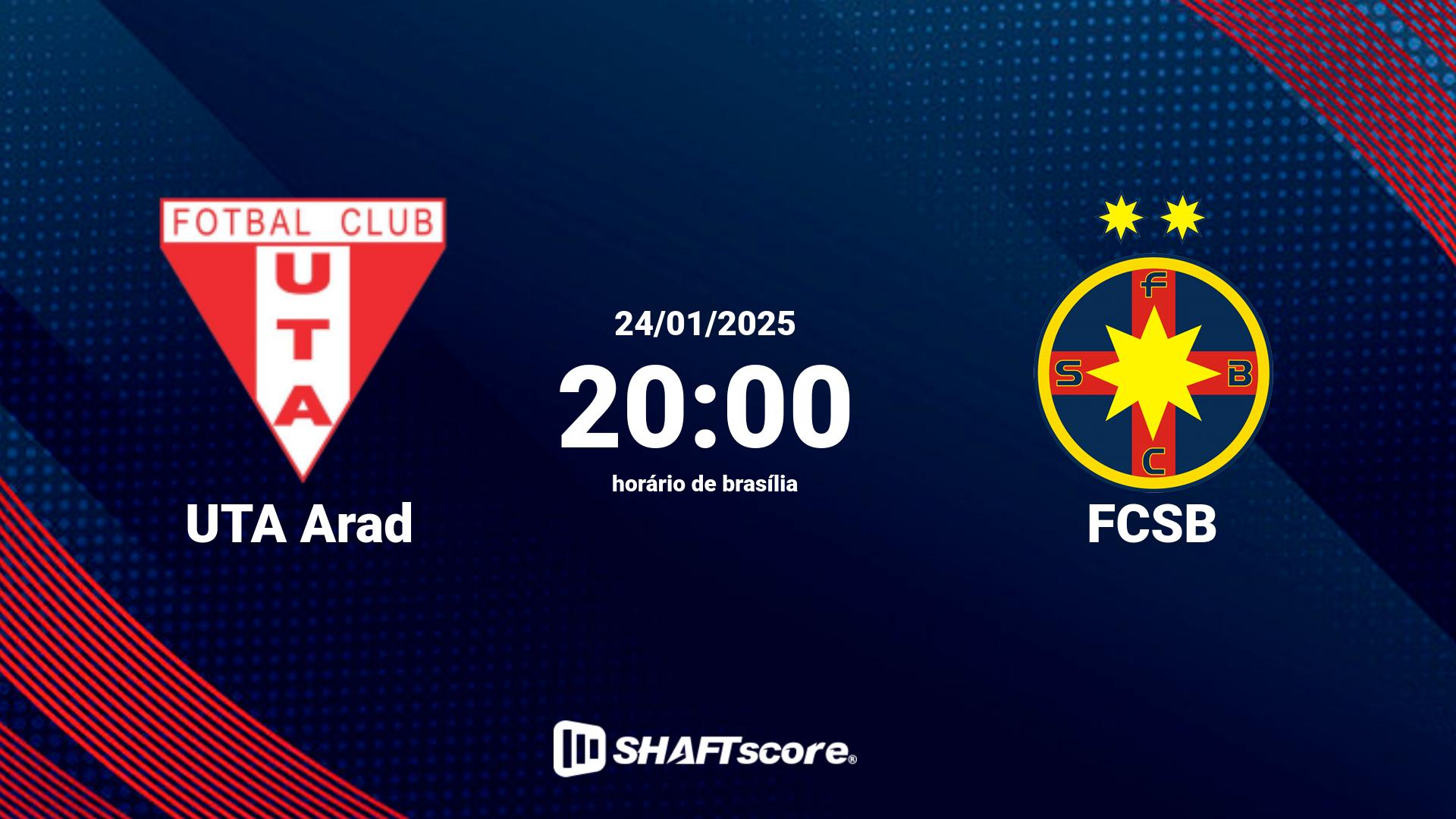 Estatísticas do jogo UTA Arad vs FCSB 24.01 20:00