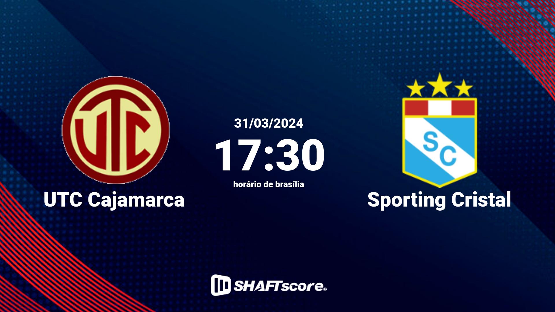 Estatísticas do jogo UTC Cajamarca vs Sporting Cristal 31.03 17:30