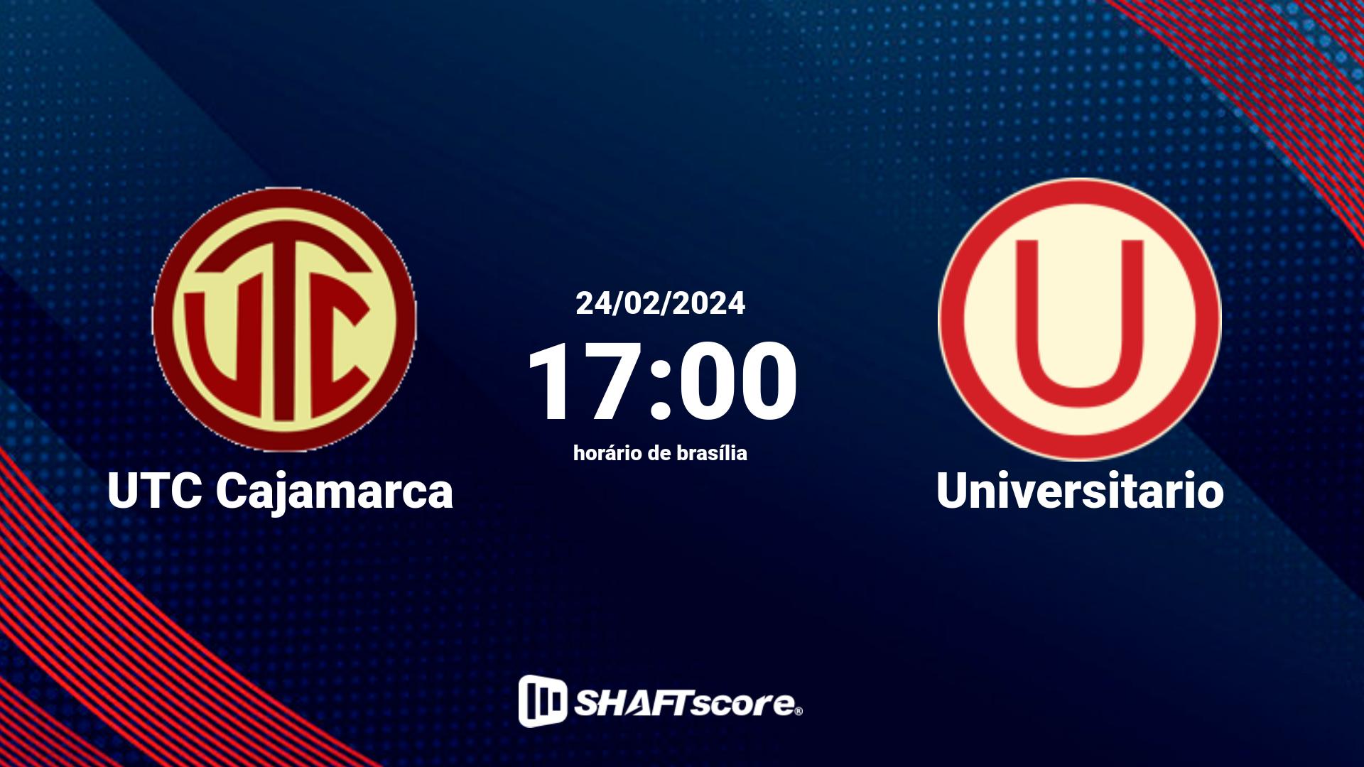 Estatísticas do jogo UTC Cajamarca vs Universitario 24.02 17:00