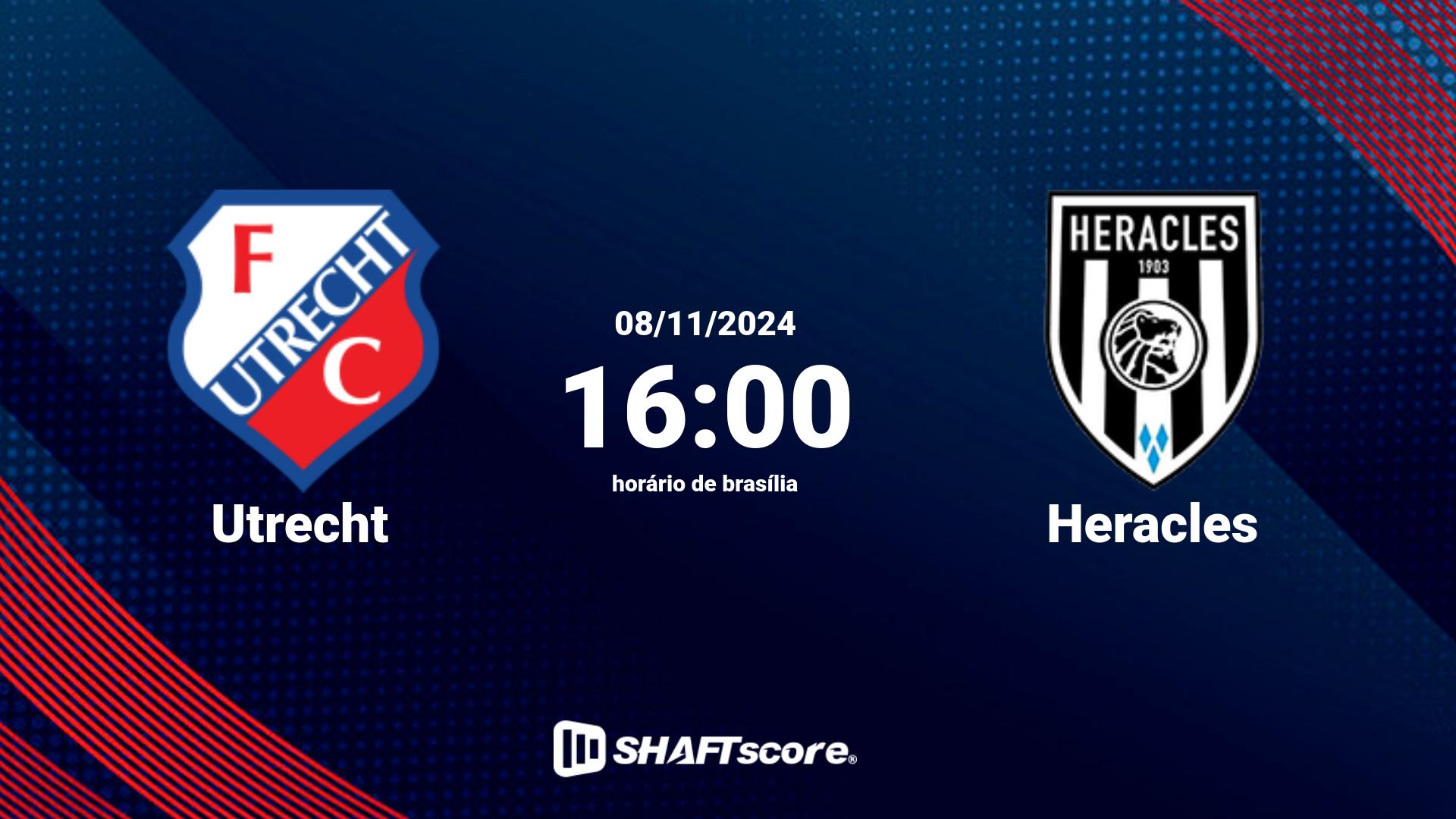 Estatísticas do jogo Utrecht vs Heracles 08.11 16:00