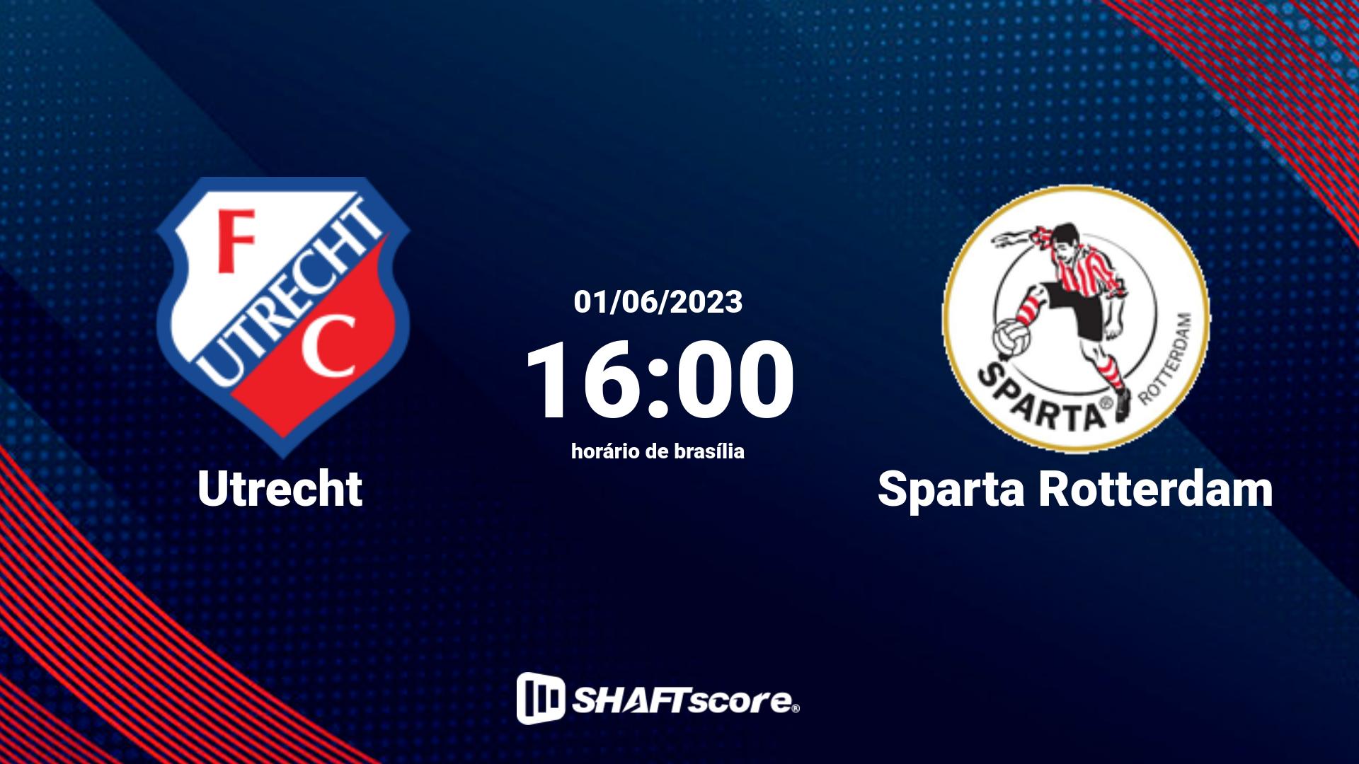 Estatísticas do jogo Utrecht vs Sparta Rotterdam 01.06 16:00