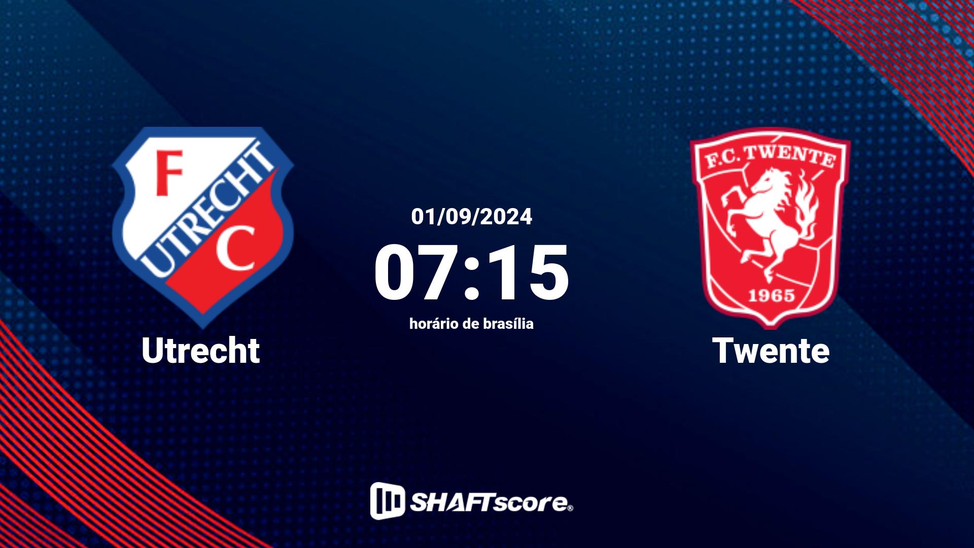 Estatísticas do jogo Utrecht vs Twente 01.09 07:15