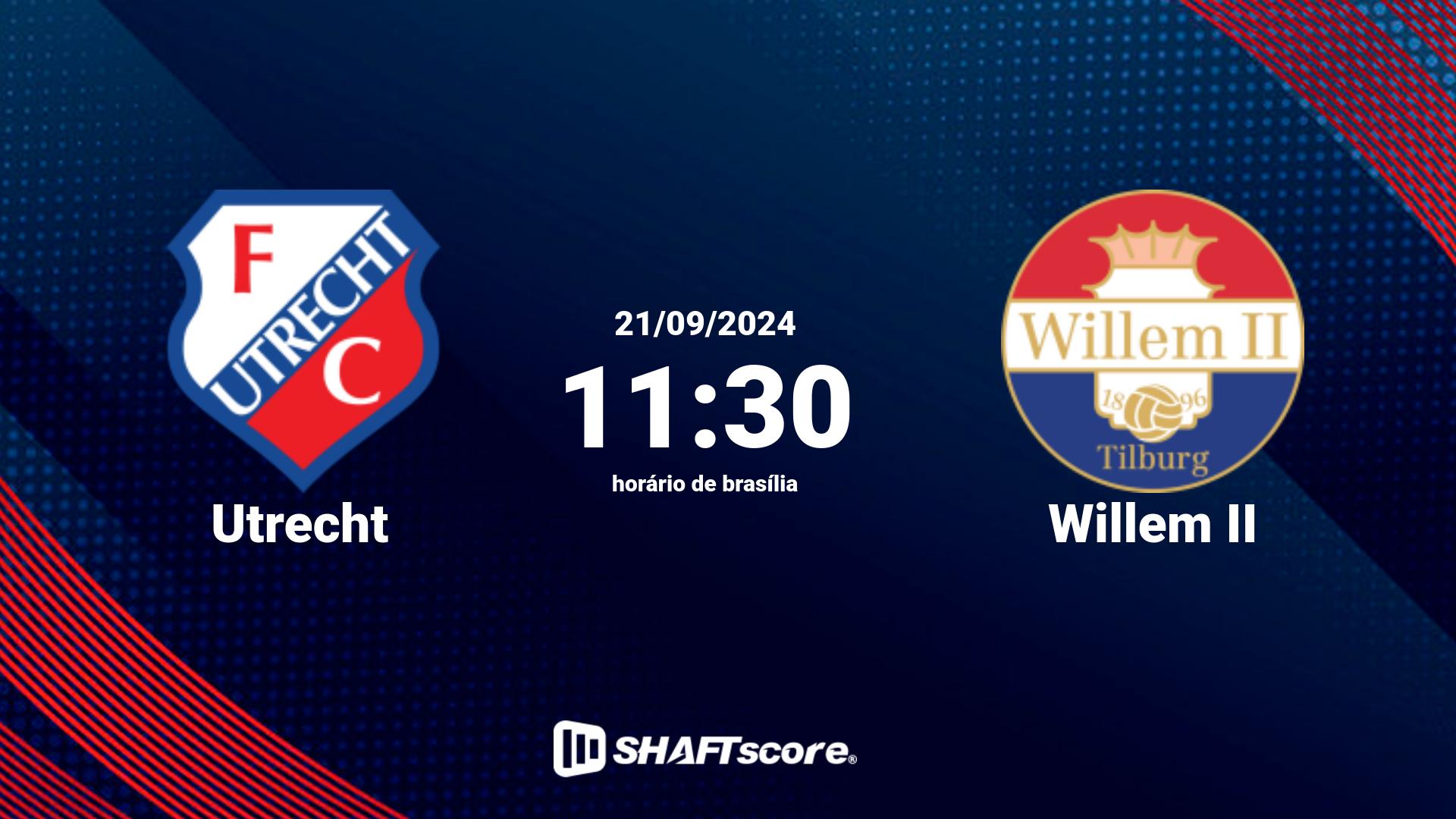 Estatísticas do jogo Utrecht vs Willem II 21.09 11:30