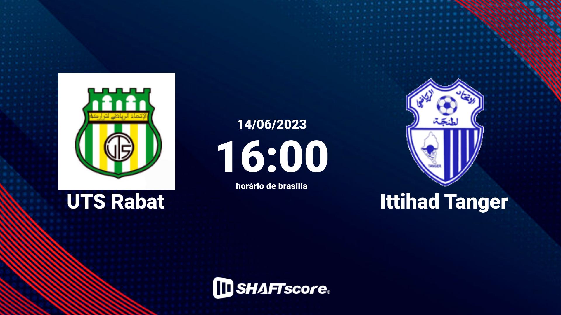 Estatísticas do jogo UTS Rabat vs Ittihad Tanger 14.06 16:00