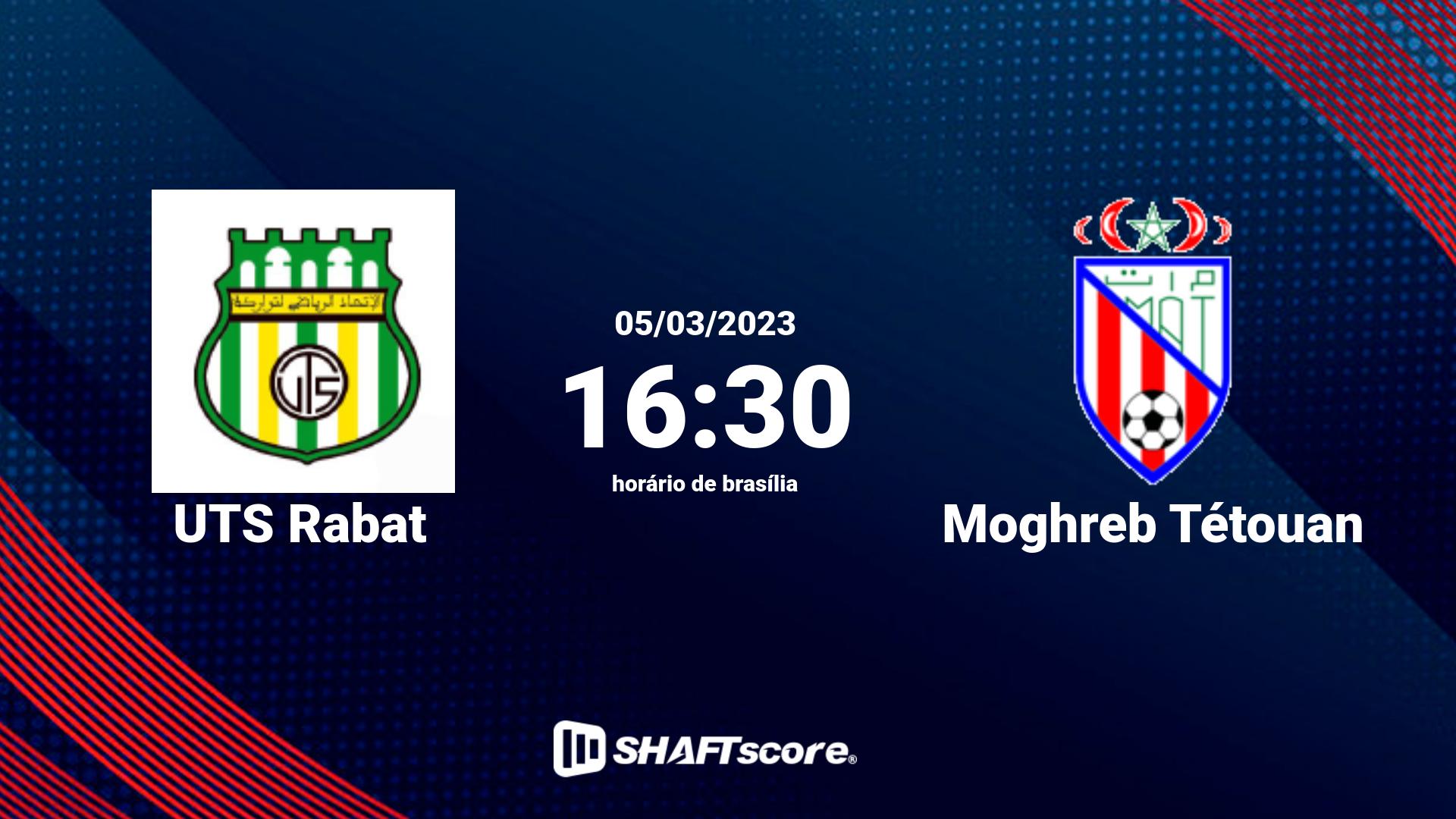 Estatísticas do jogo UTS Rabat vs Moghreb Tétouan 05.03 16:30