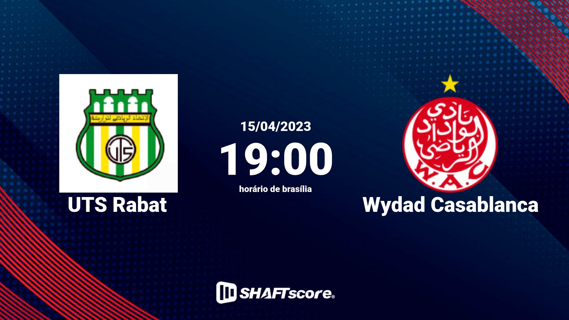 Estatísticas do jogo UTS Rabat vs Wydad Casablanca 15.04 19:00