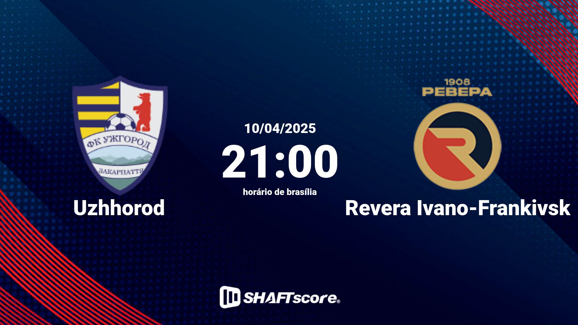 Estatísticas do jogo Uzhhorod vs Revera Ivano-Frankivsk 10.04 21:00