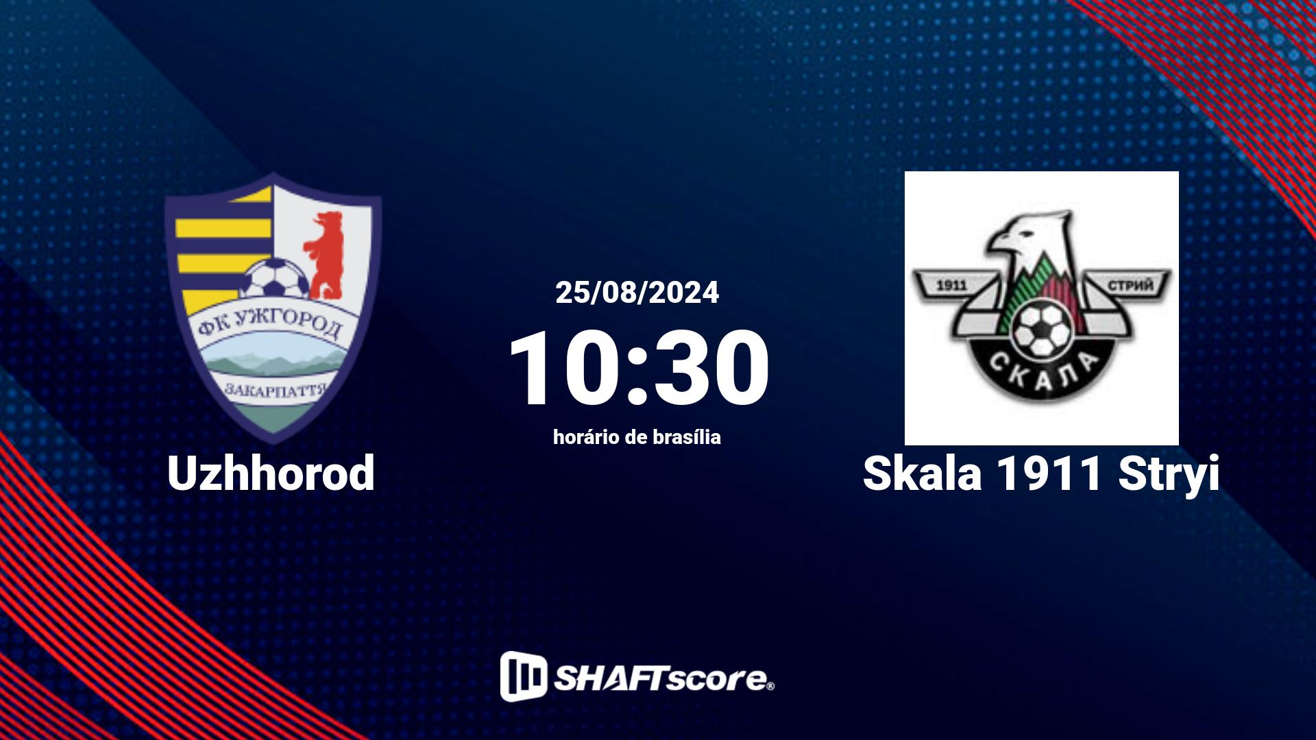 Estatísticas do jogo Uzhhorod vs Skala 1911 Stryi 25.08 10:30