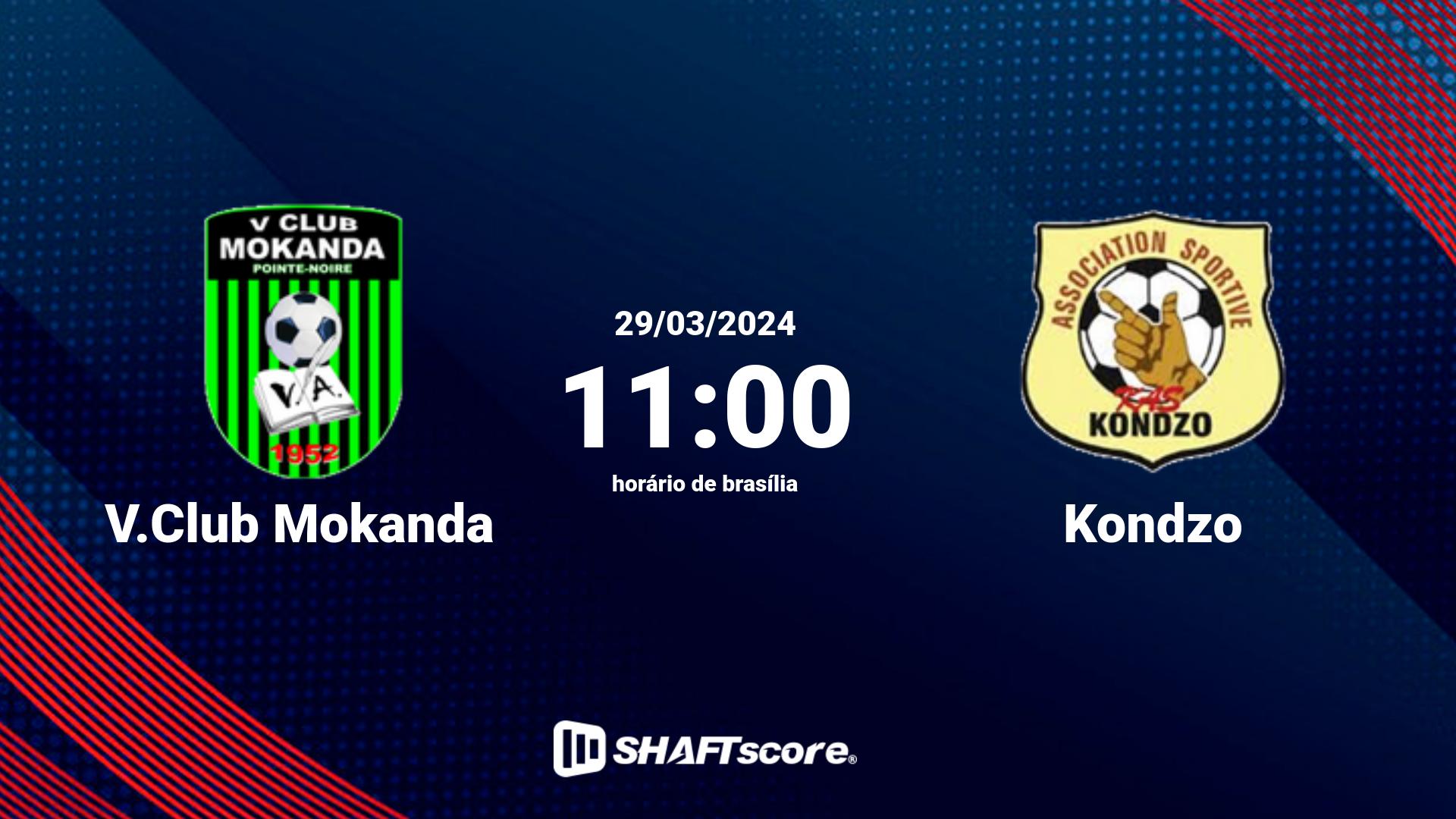 Estatísticas do jogo V.Club Mokanda vs Kondzo 29.03 11:00