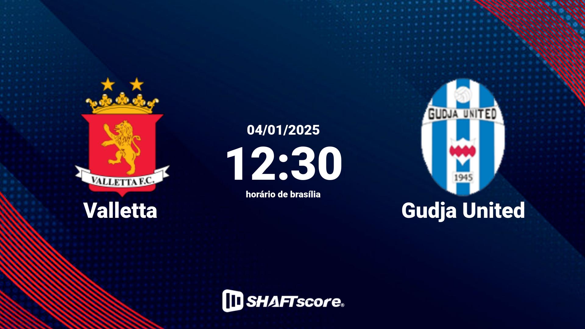 Estatísticas do jogo Valletta vs Gudja United 04.01 12:30