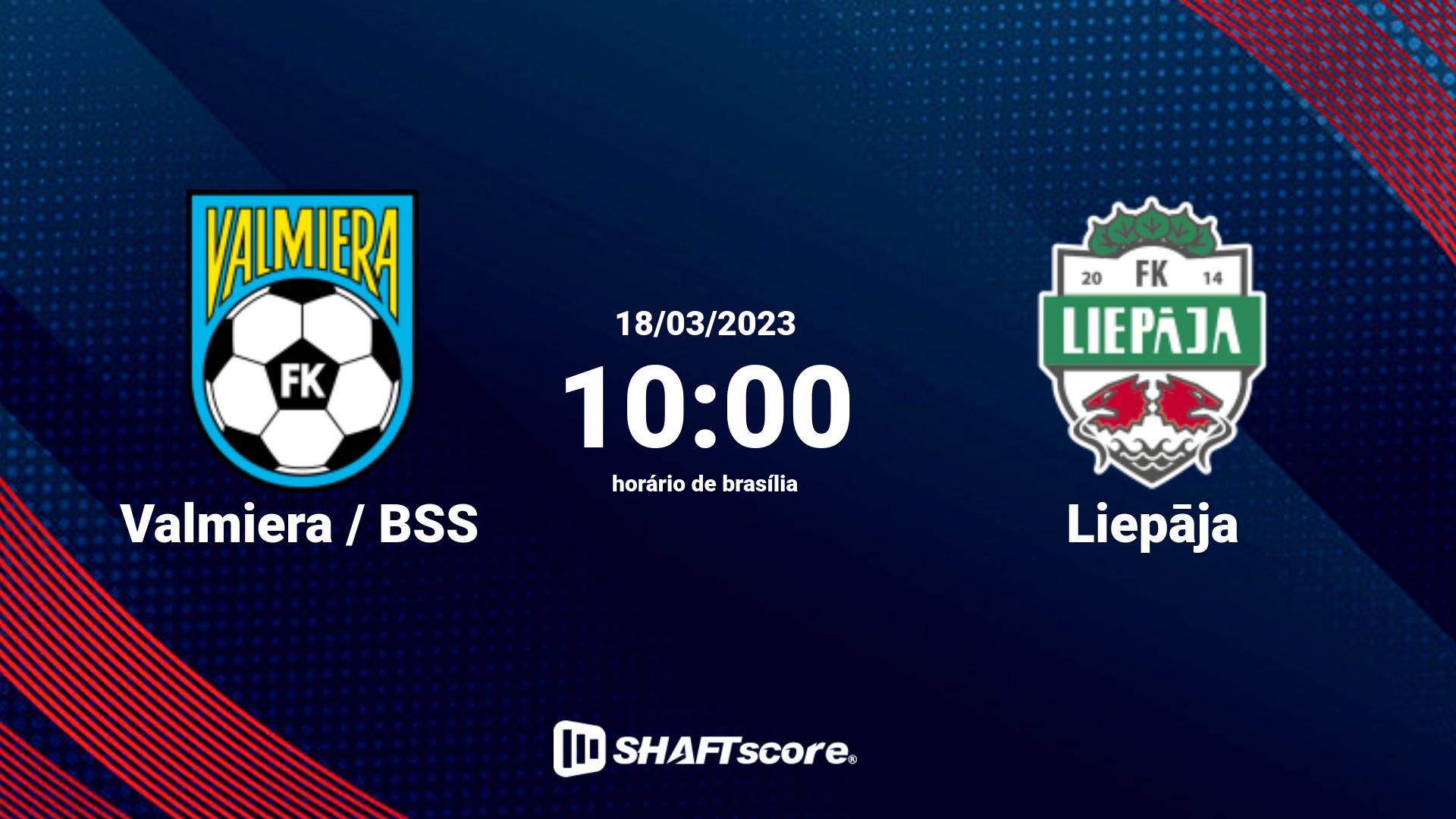 Estatísticas do jogo Valmiera / BSS vs Liepāja 18.03 10:00